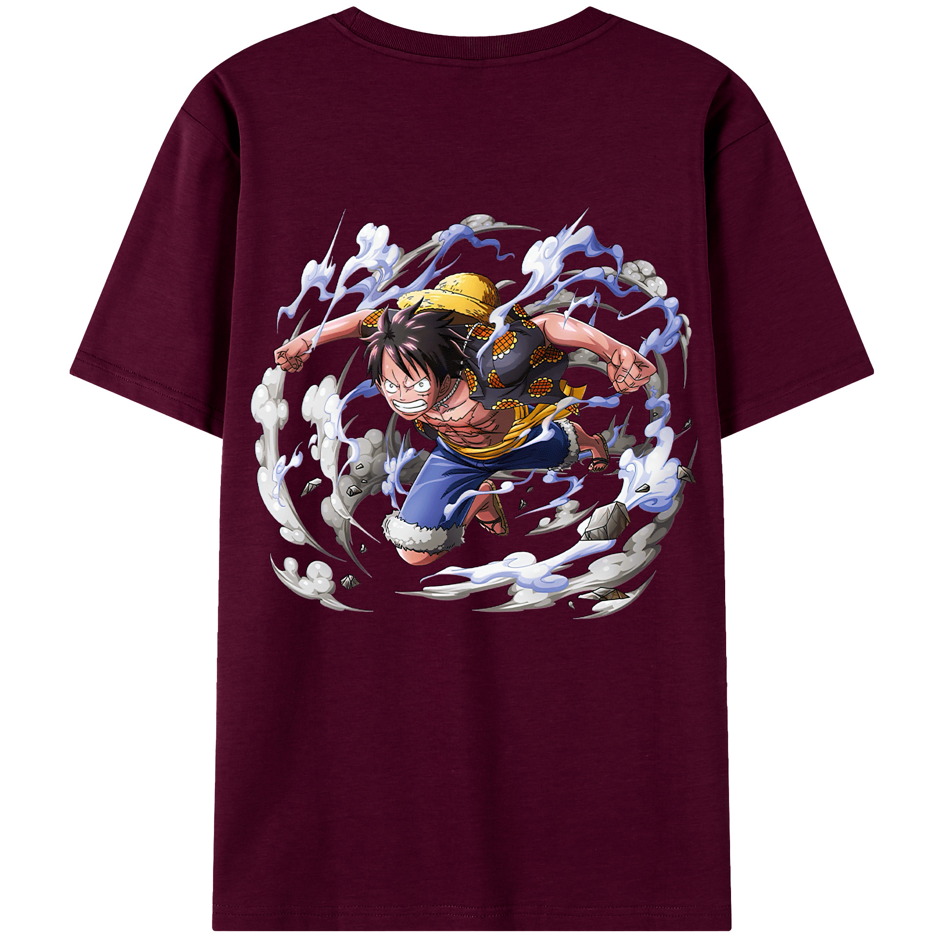 ワンピース モンキー・D・ルフィ ONE PIECE Monkey D. Luffy レディース半袖Tシャツ(バックプリント)